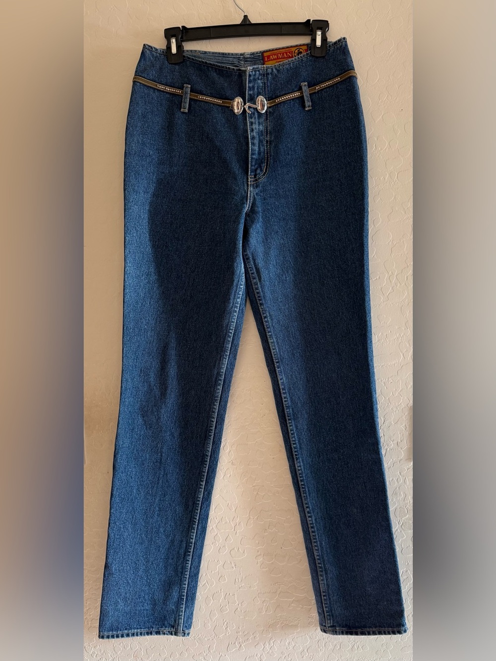 Vintage High Waist Western Lawman Denim Bareback Jeans
